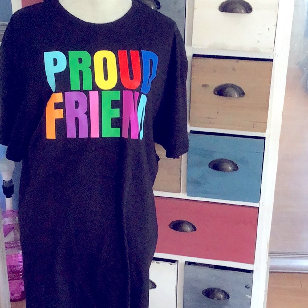 Proud Friend Pride short sleeve t-shirt XL 100% cotton new with tags